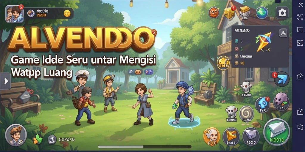 Tangkapan layar utama dari gameplay ALVENDO yang seru dan menarik.