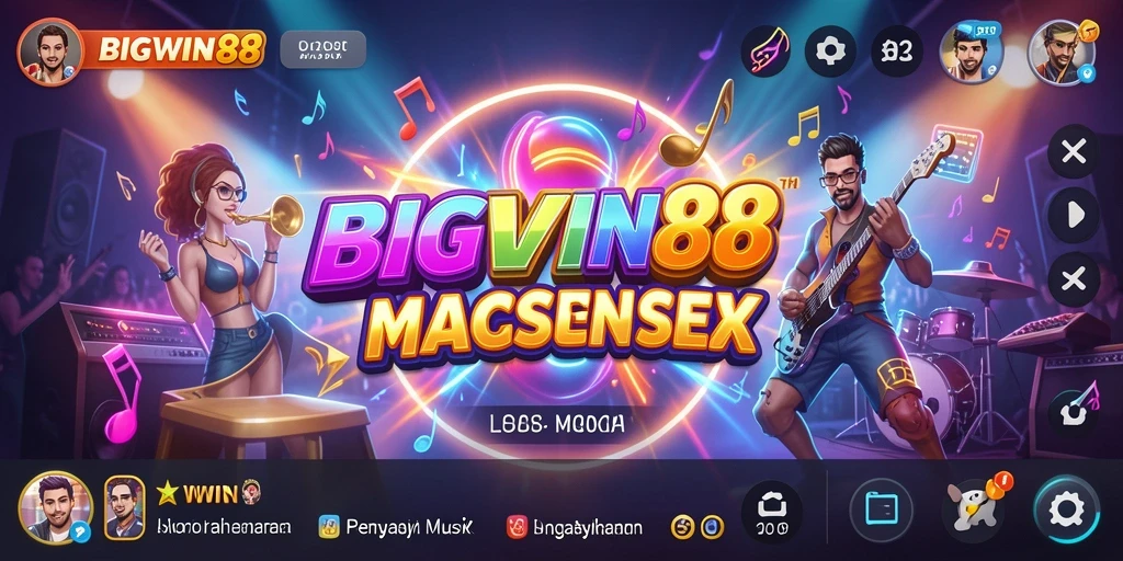 Screenshot gameplay BIGWIN88 menunjukkan aksi seru dalam permainan musik.