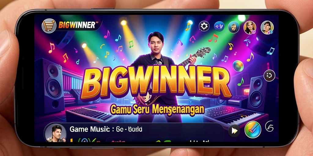 Screenshot BIGWINNER menampilkan gameplay seru dengan musik yang dinamis.