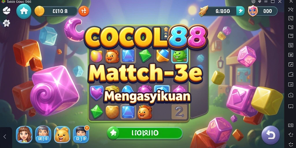 Tampilan gameplay seru dalam COCOL88 dengan kombinasi warna-warni.
