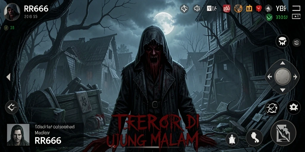 Screenshot gameplay RR666 menunjukkan suasana mencekam yang dihadapi pemain.